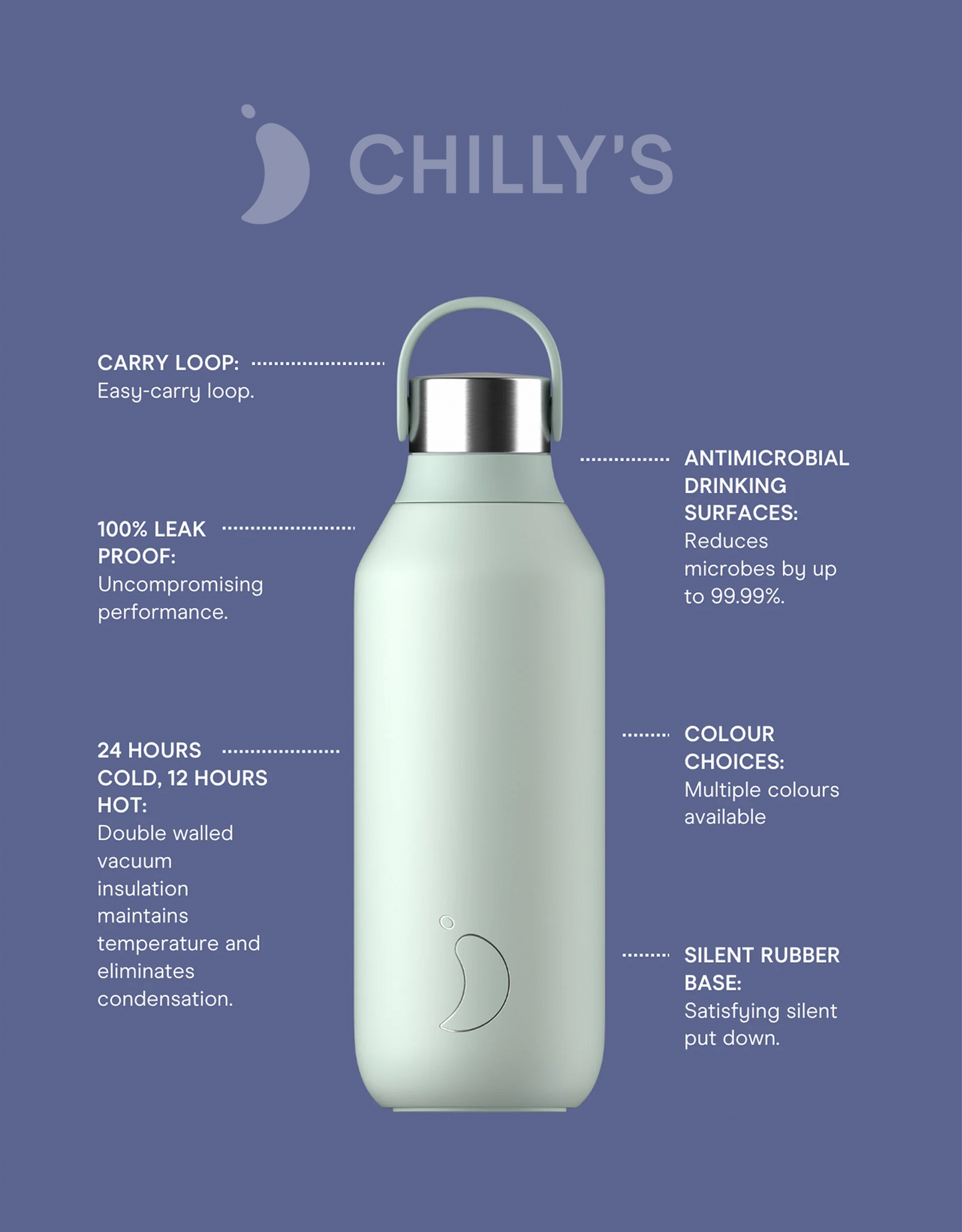 CHILLY'S BOTTLE - BLUE - YOURDRINKSTOGO.